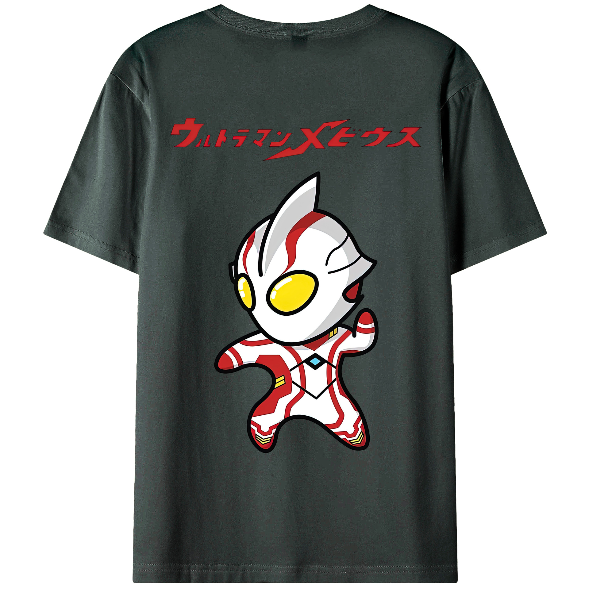 （画像用） ウルトラマン Ultraman 綿100％ メンズ半袖Tシャツ（バックプリント） 通気性
